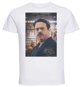 T-shirt Unisex - White - Fantastic Beasts Jacob Kowalski Playbill T-shirt Unisex - White - Fantastic Beasts Jacob Kowalski Playbill
