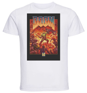 T-shirt Unisex - White - Game Cover Doom