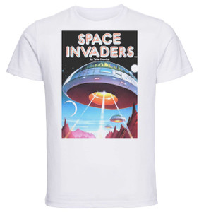 T-shirt Unisex - White - Game Cover Space Invaders