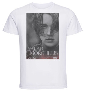 T-shirt Unisex - White - Game Of Thrones Arya Stark E