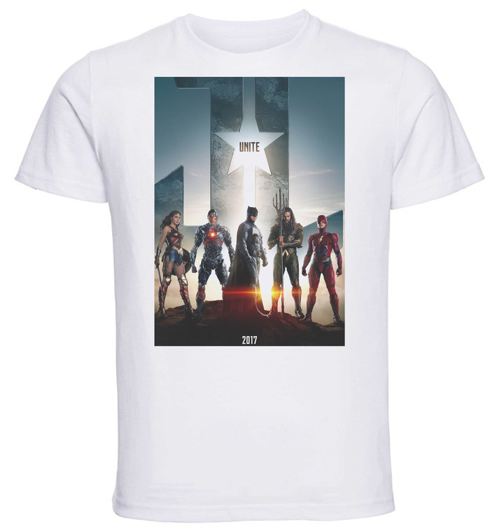 T-shirt Unisex - White - Justice League Var