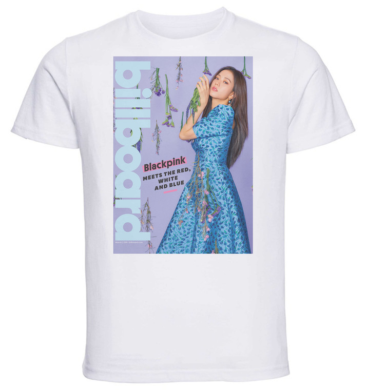 T-shirt Unisex - White - Kpop - Blackpink Billboard Jisoo