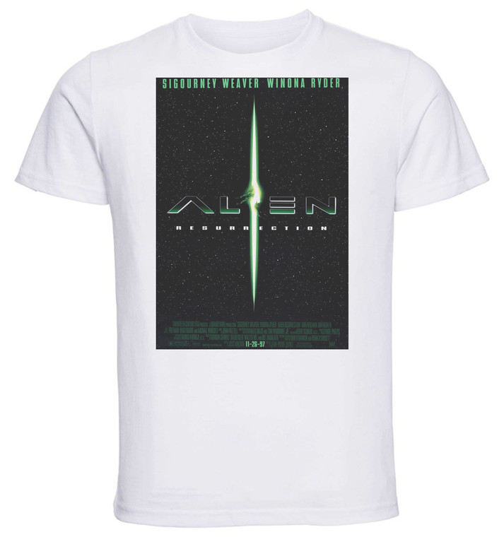 T-shirt Unisex - White - Playbill Film - Alien Resurrection