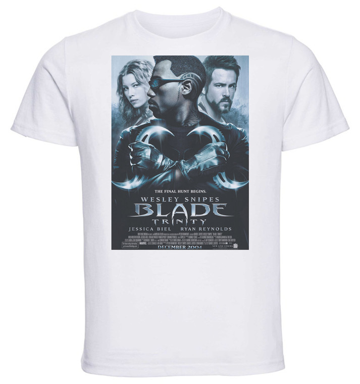 T-shirt Unisex - White - Playbill Film - Blade Trinity