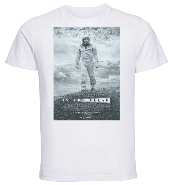 T-shirt Unisex - White - Playbill Film - Interstellar