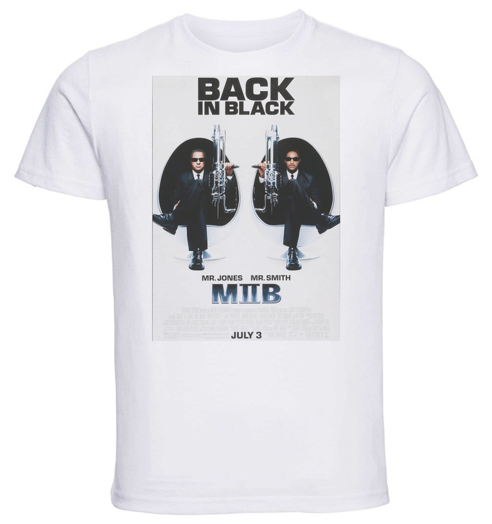 T-shirt Unisex - White - Playbill Film - Men In Black 2