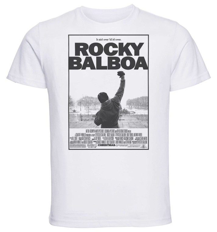 T-shirt Unisex - White - Playbill Film - Rocky Balboa