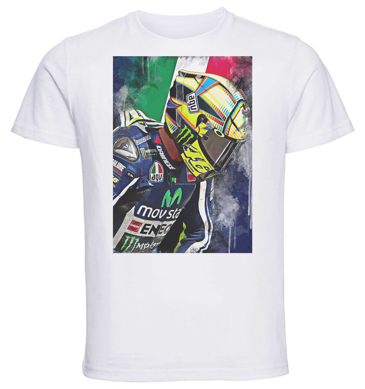 T-shirt Unisex - White - Motogp Valentino Rossi Variant
