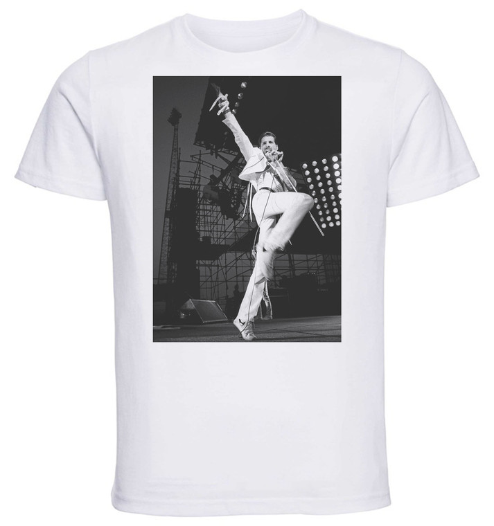 T-shirt Unisex - White - Music The Queen H