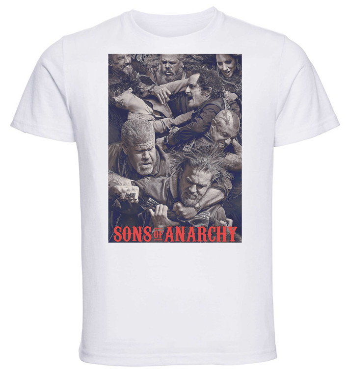 T-shirt Unisex - White - Sons Of Anarchy A Playbill