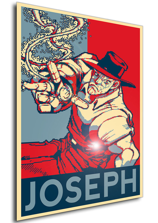 Poster - Propaganda - Pixel Art - Jojo All Star Battle - Joseph Joestar