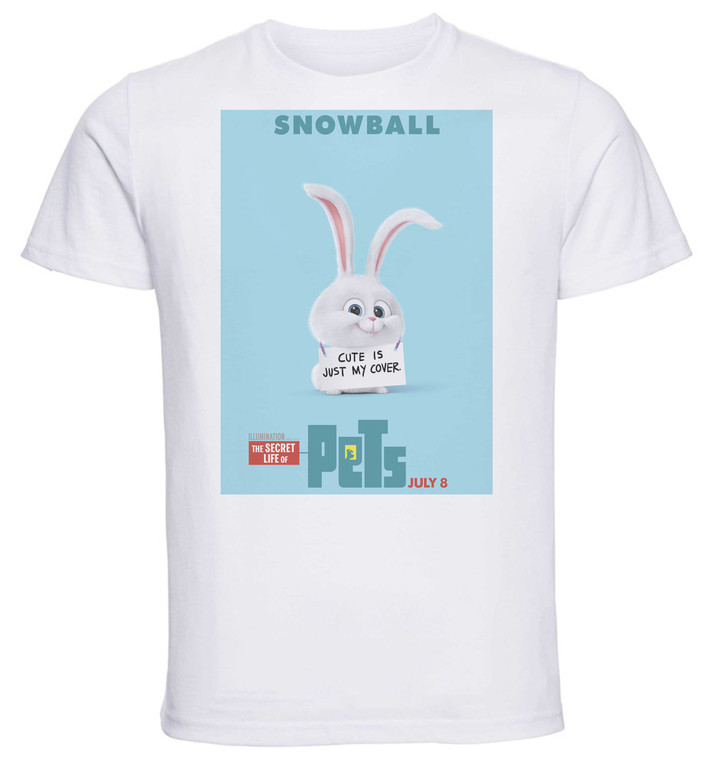 T-shirt Unisex - White - The Secret Life Of Pets Playbill Snowball Variant