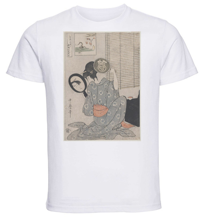 T-shirt Unisex - White - Ukiyo-e - Utamaro - Takashima Ohisa - 07