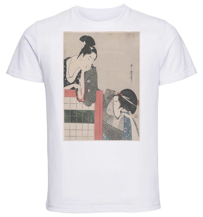 T-shirt Unisex - White - Ukiyo-e - Utamaro - Tsuitate No Danjo - 14