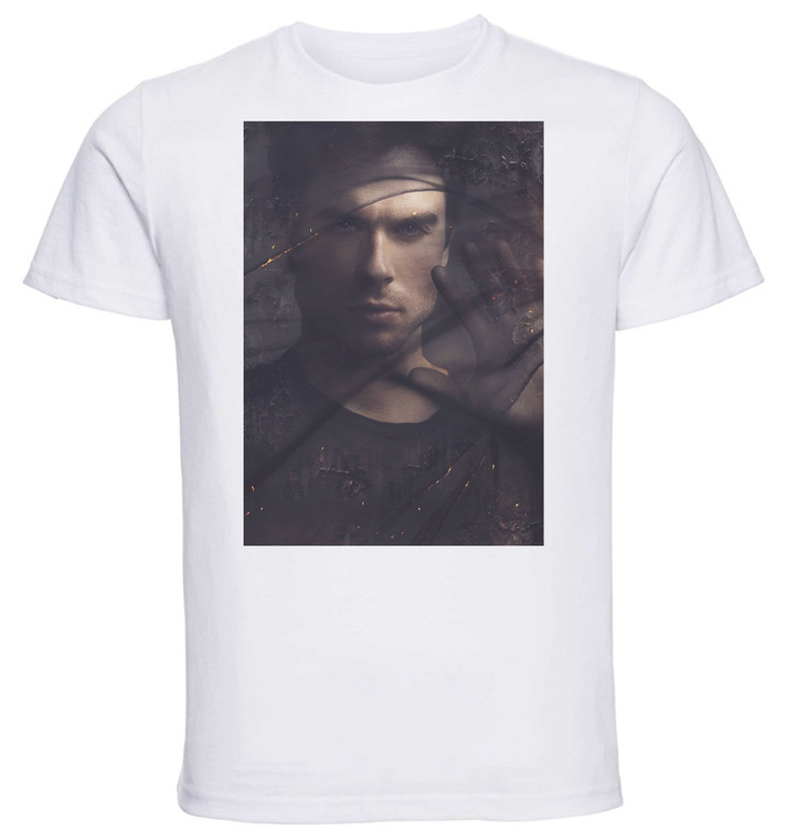 T-shirt Unisex - White - Vampire Diaries Damon