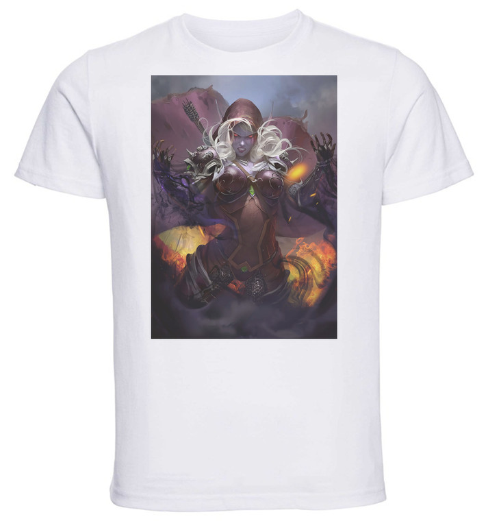 T-shirt Unisex - White - Wow Battle For Azeroth Sylvanas B