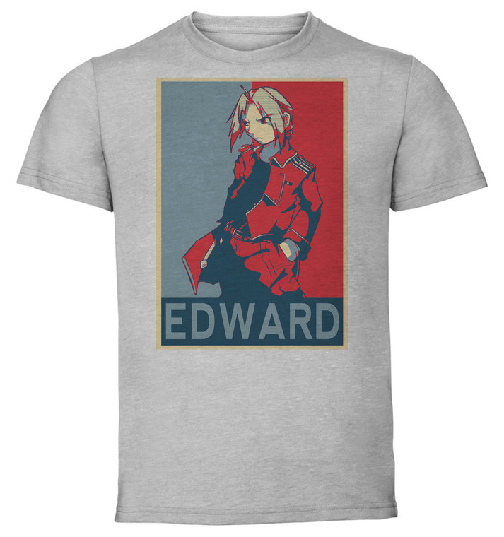 T-shirt Unisex - Grey - Propaganda - Fullmetal Alchemist - Edward Elric Variant