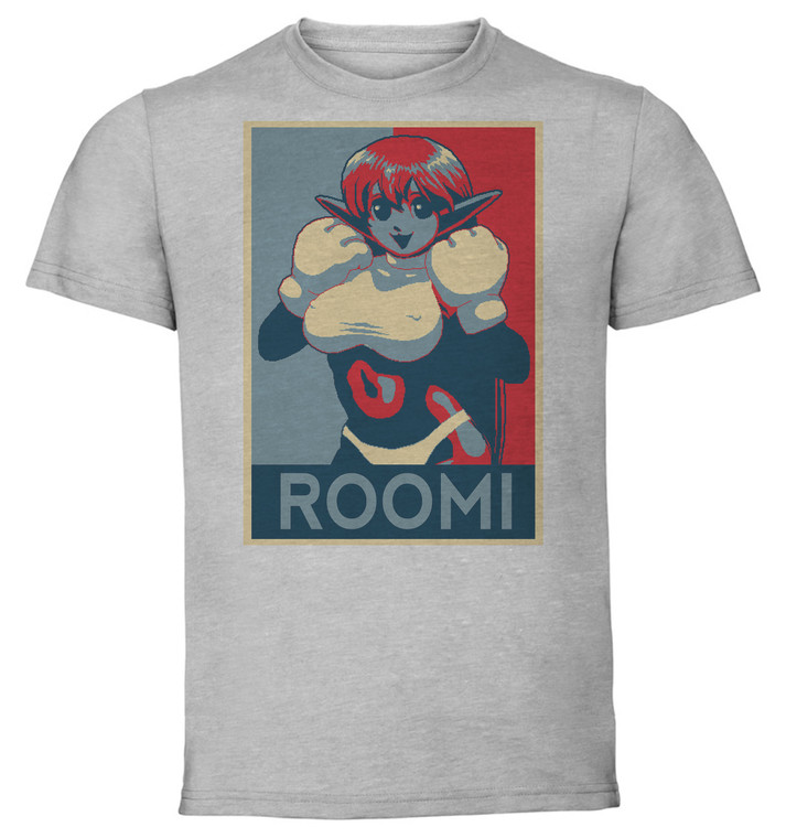 T-shirt Unisex - Grey - Propaganda - Pixel Art - Galaxy Fight - Roomi
