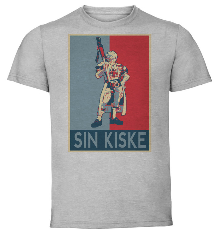 T-shirt Unisex - Grey - Propaganda - Pixel Art - Guilty Gear - Sin Kiske