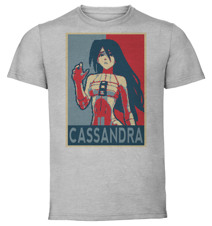 T-shirt Unisex - Grey - Propaganda - Pixel Art - Pixel Art - Rage Of Dragons - Cassandra