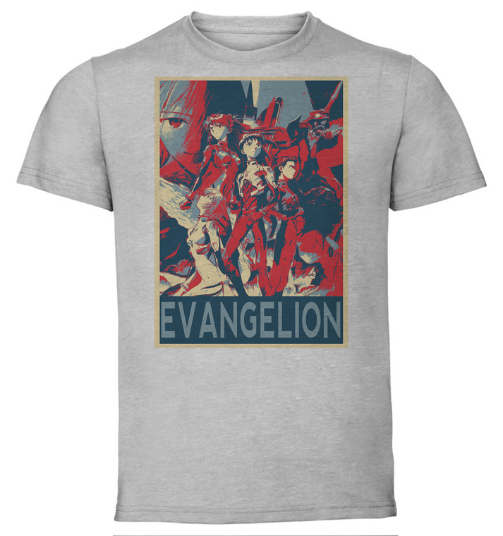 T-Shirt Unisex - Grey - Propaganda - Evangelion - Characters