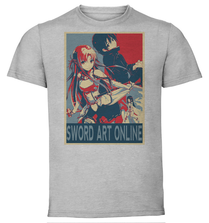 T-Shirt Unisex - Grey - Propaganda - Sword Art Online - Characters