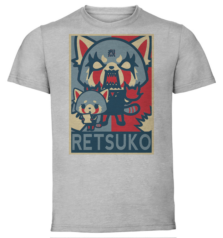 T-Shirt Unisex - Grey - Propaganda - Aggretsuko - Retsuko