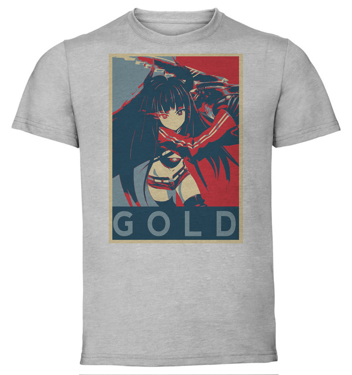 T-Shirt Unisex - Grey - Propaganda - Black Rock Shooter - Gold