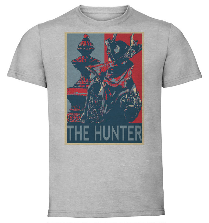 T-Shirt Unisex - Grey - Propaganda - Bloodborne - The Hunter Variant