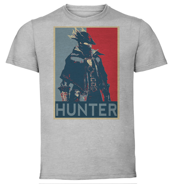 T-Shirt Unisex - Grey - Propaganda - Bloodborne - The Hunter