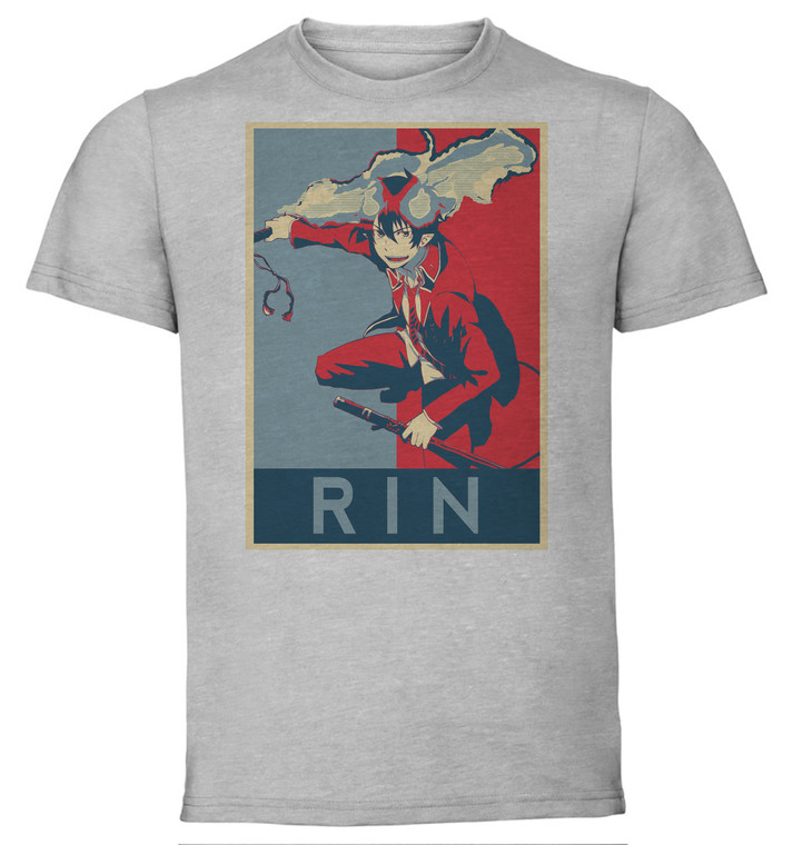 T-Shirt Unisex - Grey - Propaganda - Blue Exorcist - Rin Variant
