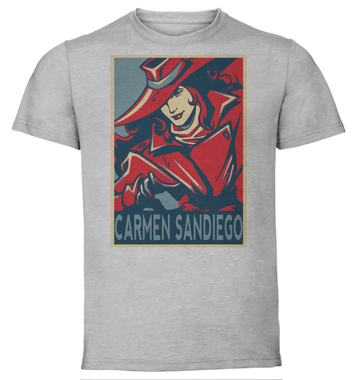 T-Shirt Unisex - Grey - Propaganda - Carmen Sandiego