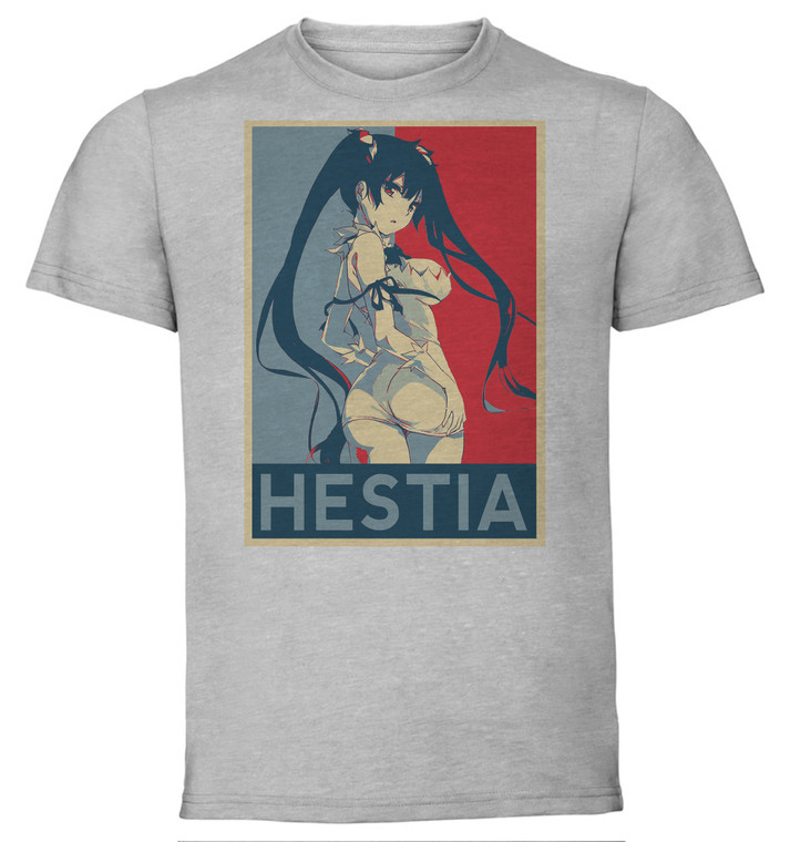 T-Shirt Unisex - Grey - Propaganda - Danmachi - Hestia