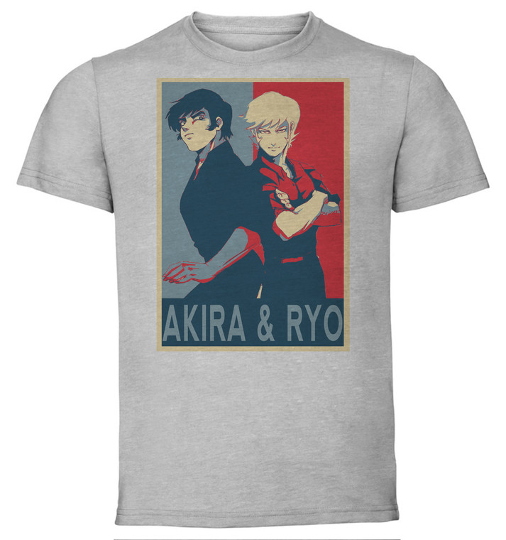 T-Shirt Unisex - Grey - Propaganda - Devilman OAV - Akira e Ryo