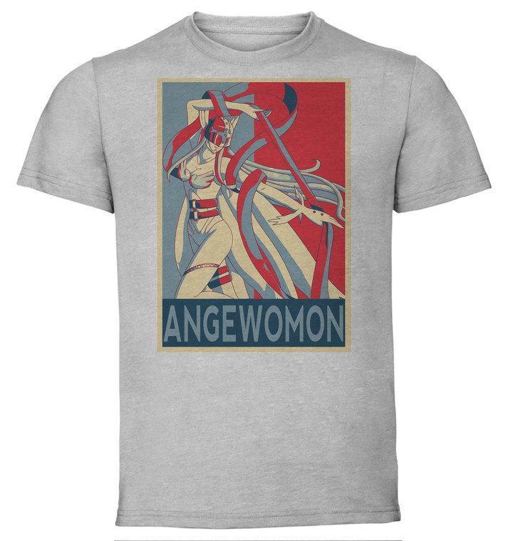 T-Shirt Unisex - Grey - Propaganda - Digimon - Angewomon Variant