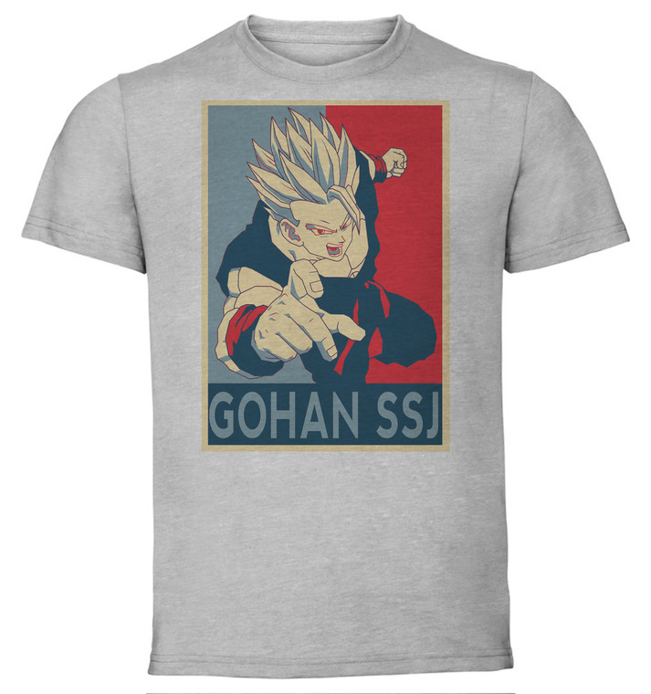T-Shirt Unisex - Grey - Propaganda - Dragon Ball - Gohan ssj