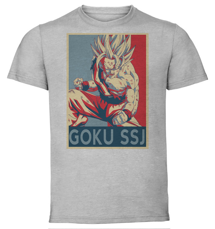 T-Shirt Unisex - Grey - Propaganda - Dragon Ball - Goku ssj