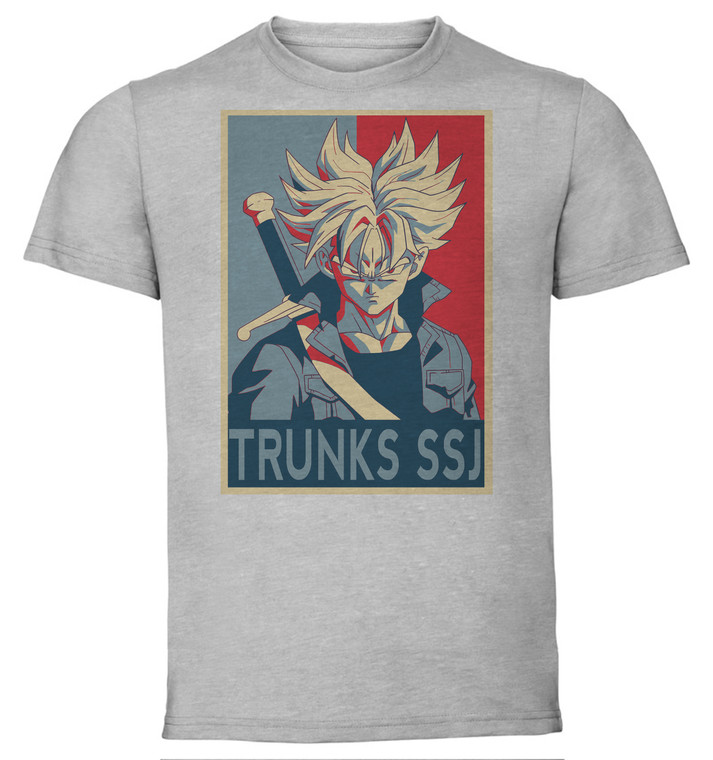 T-Shirt Unisex - Grey - Propaganda - Dragon Ball - Trunks ssj