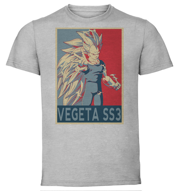 T-Shirt Unisex - Grey - Propaganda - Dragon Ball - Vegeta ss3