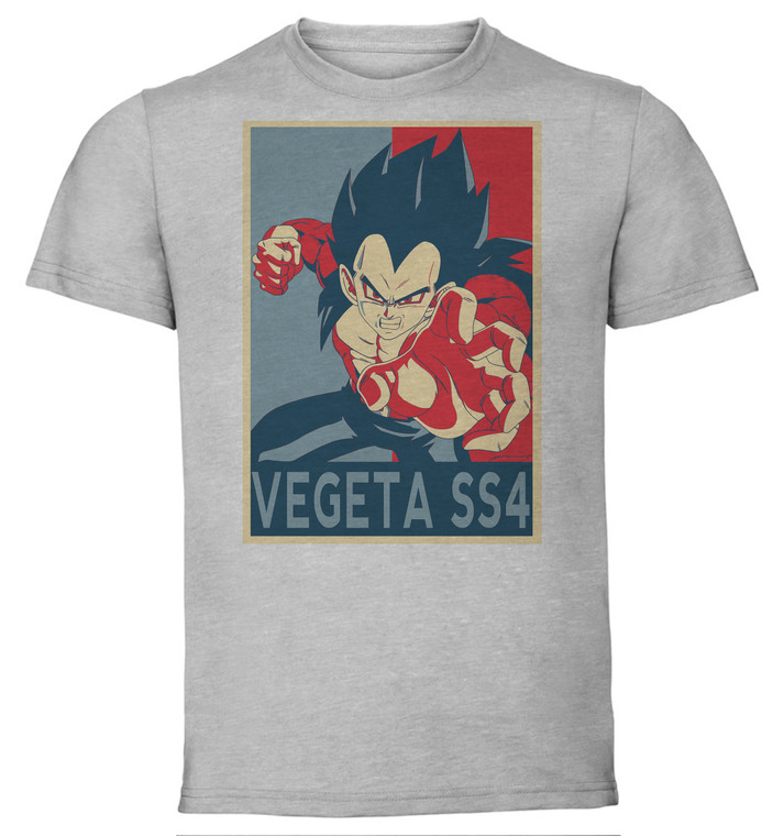 T-Shirt Unisex - Grey - Propaganda - Dragon Ball - Vegeta ss4