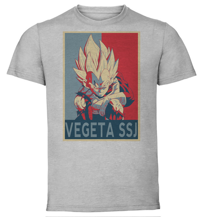 T-Shirt Unisex - Grey - Propaganda - Dragon Ball - Vegeta ssj