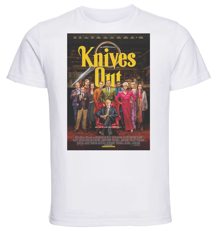 T-Shirt Unisex - White - Playbill - Film - Knives Out Variant 01