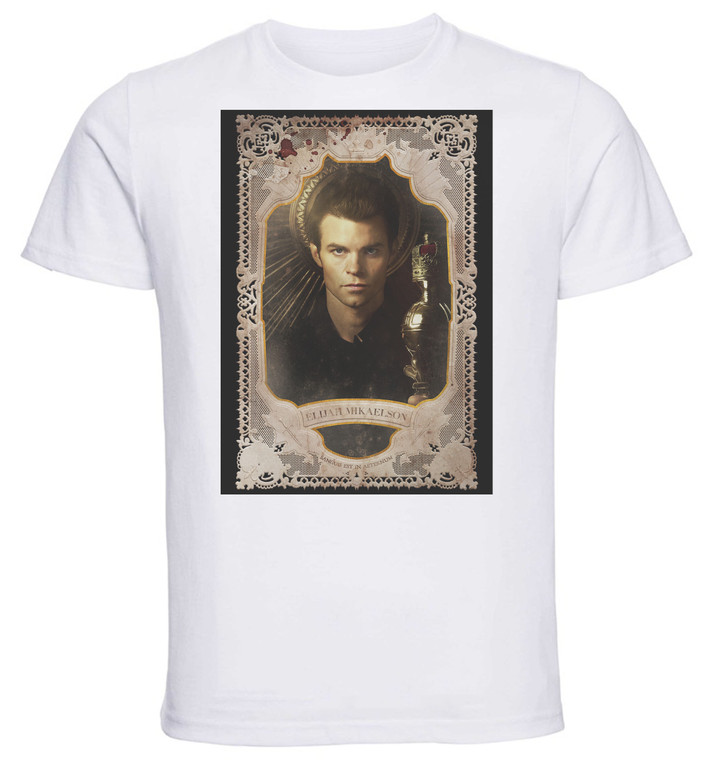 T-Shirt Unisex - White - Playbill - TV Series - The Vampire Diaries - Portrait Elijah Mikaelson
