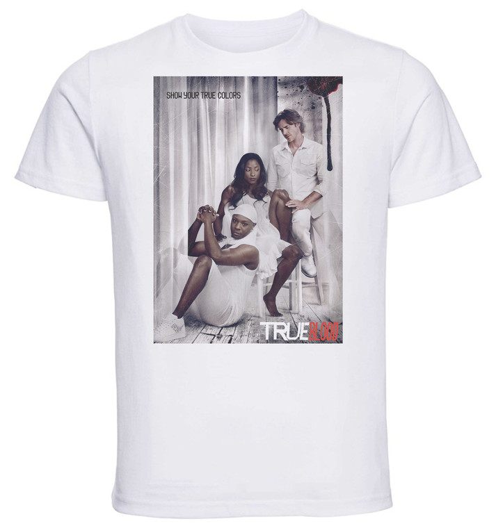 T-Shirt Unisex - White - SA0082 - Playbill - TV Series True Blood - Variant 01