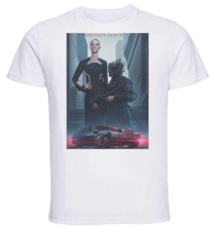 T-Shirt Unisex - White - Videogame - Cyberpunk 16