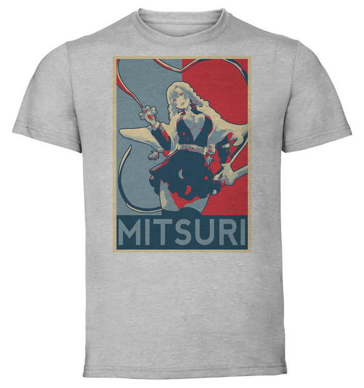 T-Shirt Unisex - Grey - Propaganda - Demon Slayer Mitsuri Kanroji