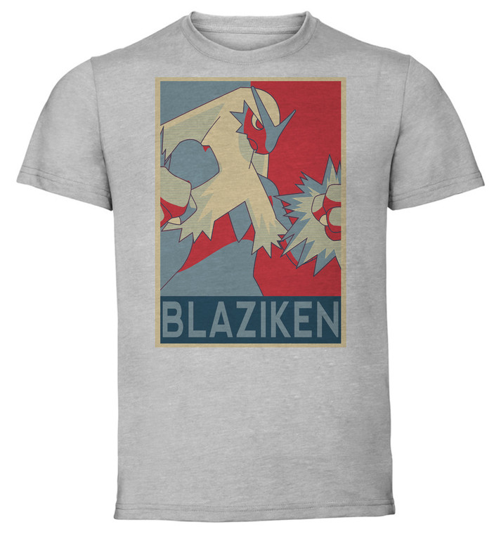 T-Shirt Unisex - Grey - Propaganda - Pokemon Blaziken