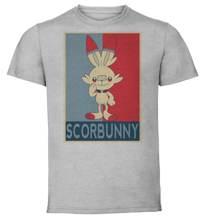 T-Shirt Unisex - Grey - Propaganda - Pokemon Scorbunny