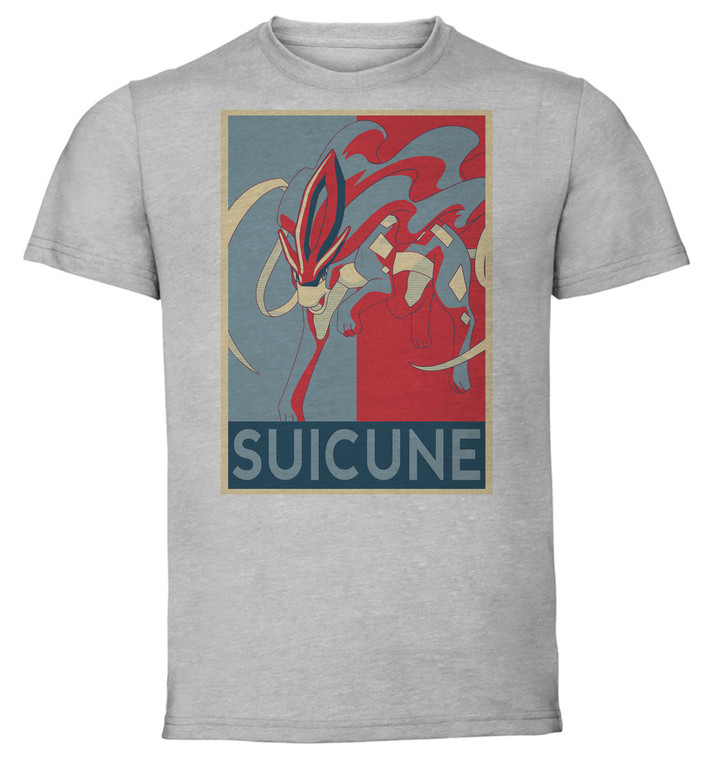 T-Shirt Unisex - Grey - Propaganda - Pokemon - Suicune