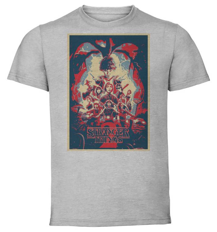 T-Shirt Unisex - Grey - Propaganda Full Stranger Things 2 - Playbill